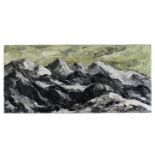 Sir Kyffin Williams R.A. (British, 1918-2006) Cnicht and the Moelwyn 61 x 127 cm. (24 x 50 in.)