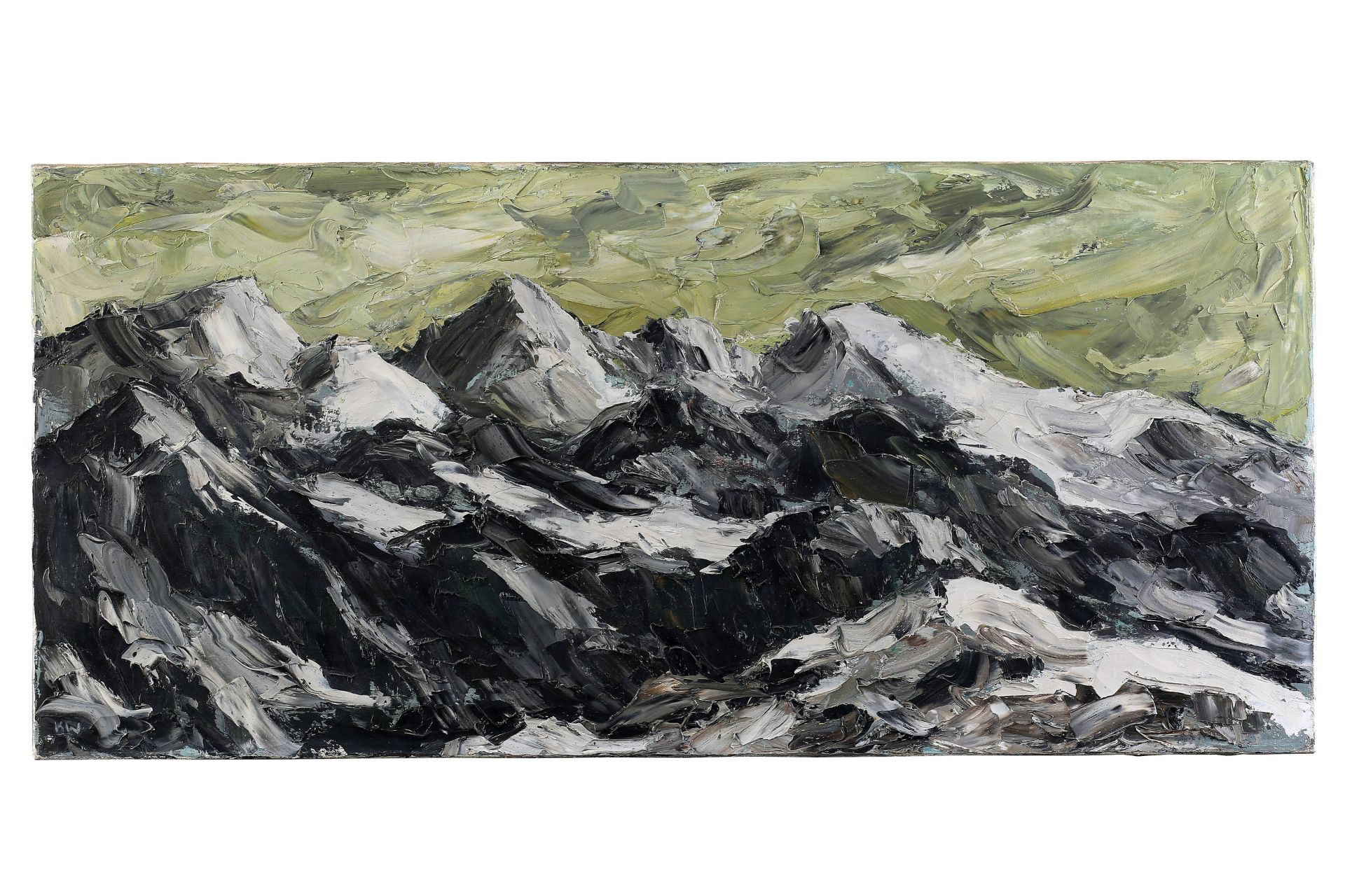 Sir Kyffin Williams R.A. (British, 1918-2006) Cnicht and the Moelwyn 61 x 127 cm. (24 x 50 in.)