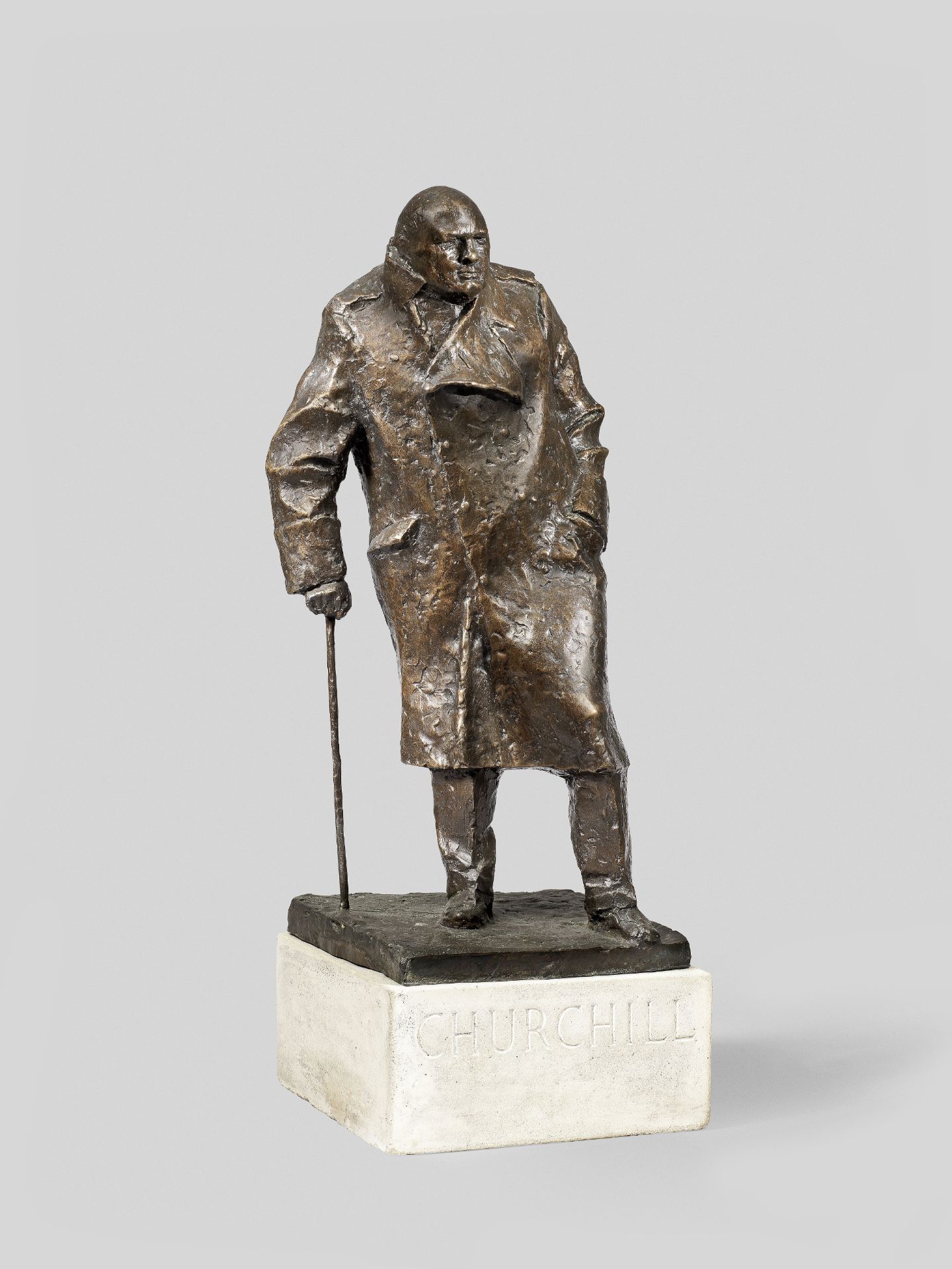 Ivor Roberts-Jones (British, 1916-1996) Sir Winston Churchill, maquette for the monument in Parli...