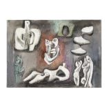 Henry Moore O.M., C.H. (British, 1898-1986) Ideas for Sculpture 25.1 x 35.4 cm. (9 7/8 x 14 in.) ...