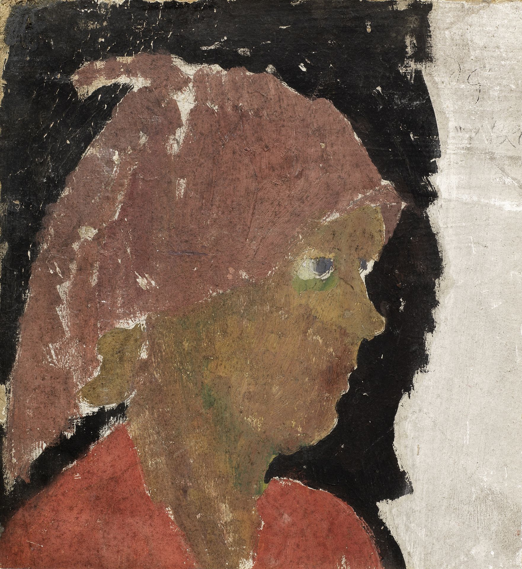 Duncan Grant (British, 1885-1978) Vanessa Bell 27.8 x 25.5 cm. (11 x 10 in.) (Painted circa 1913)