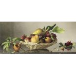 Eliot Hodgkin (British, 1905-1987) Basket of Fruit 22 x 50 cm. (8 3/4 x 19 3/4 in.)