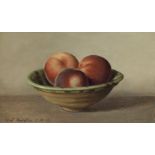 Eliot Hodgkin (British, 1905-1987) Bowl of Peaches 18.5 x 29.5 cm. (7 1/4 x 11 5/8 in.)