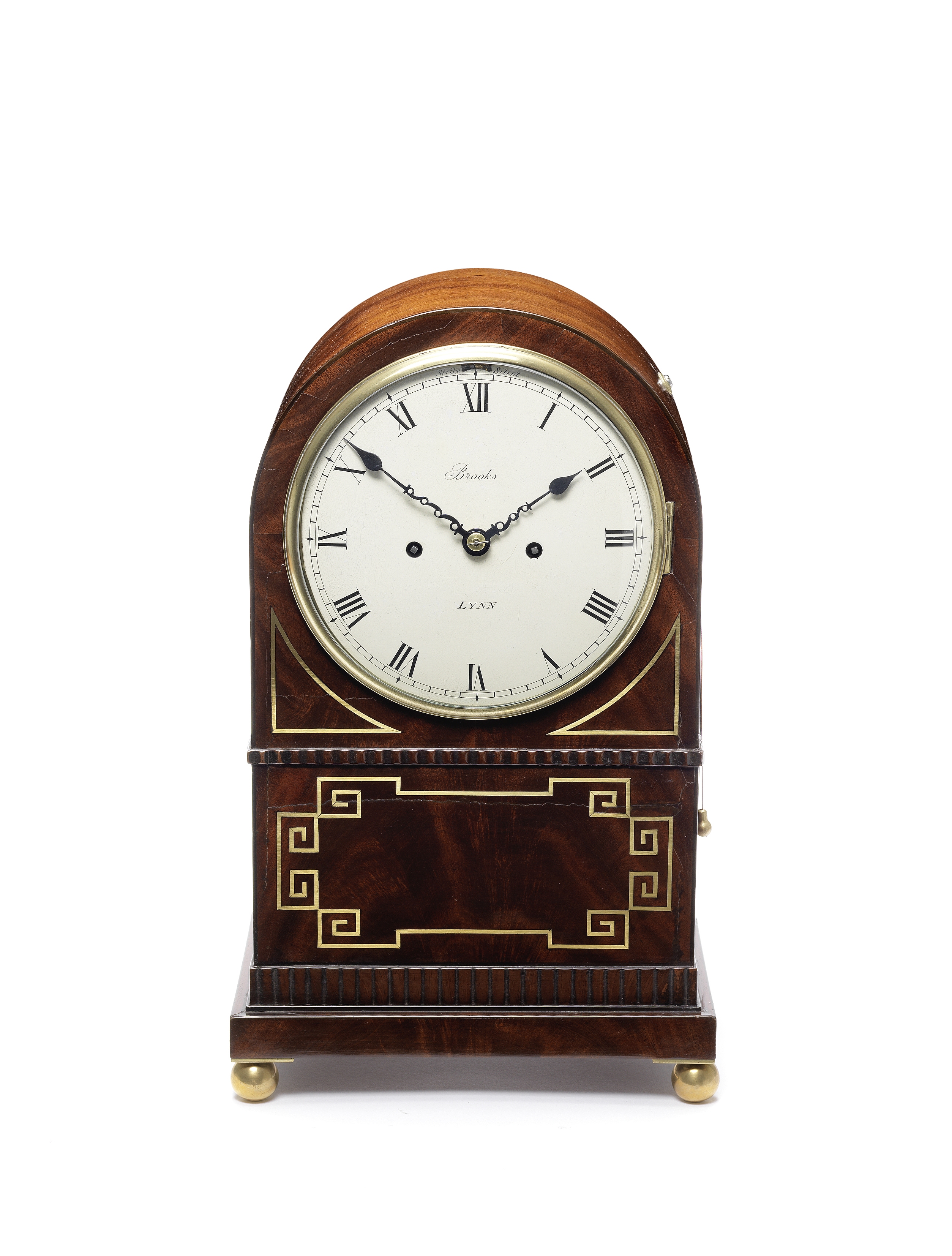 A 19th century mahogany and brass table clock with trip repeat Brooks, Lynn 3