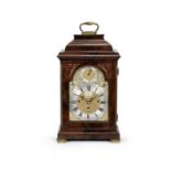 A fine and rare mid 18th century silver-mounted mahogany quarter chiming table clock Delander, Lo...