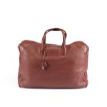 Rouge H Clemence Victoria 60 Travel Bag, Hermes, c. 2000, (Includes padlock, keys, cloche, and d...