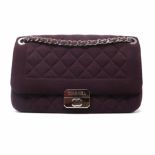 Burgundy Jersey Chic With Me Medium Flap Bag, Chanel, c. 2014-15, (Includes serial sticker and du...