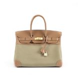 Khaki Canvas and Gold Epsom Birkin 35, Hermès, c. 2004, (Includes padlock, keys, dust bag and box)