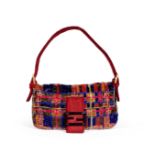 Red Sequined Baguette Bag, Fendi, early 2000s, (Includes spare beads and tags)