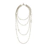 Multi Chain Pearl and Star Necklace, Chanel, Autumn 2017, (Includes presentation box)