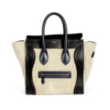 Tri-Colour Canvas Mini Luggage Tote, Céline, c. 2012, (Includes dust bag)