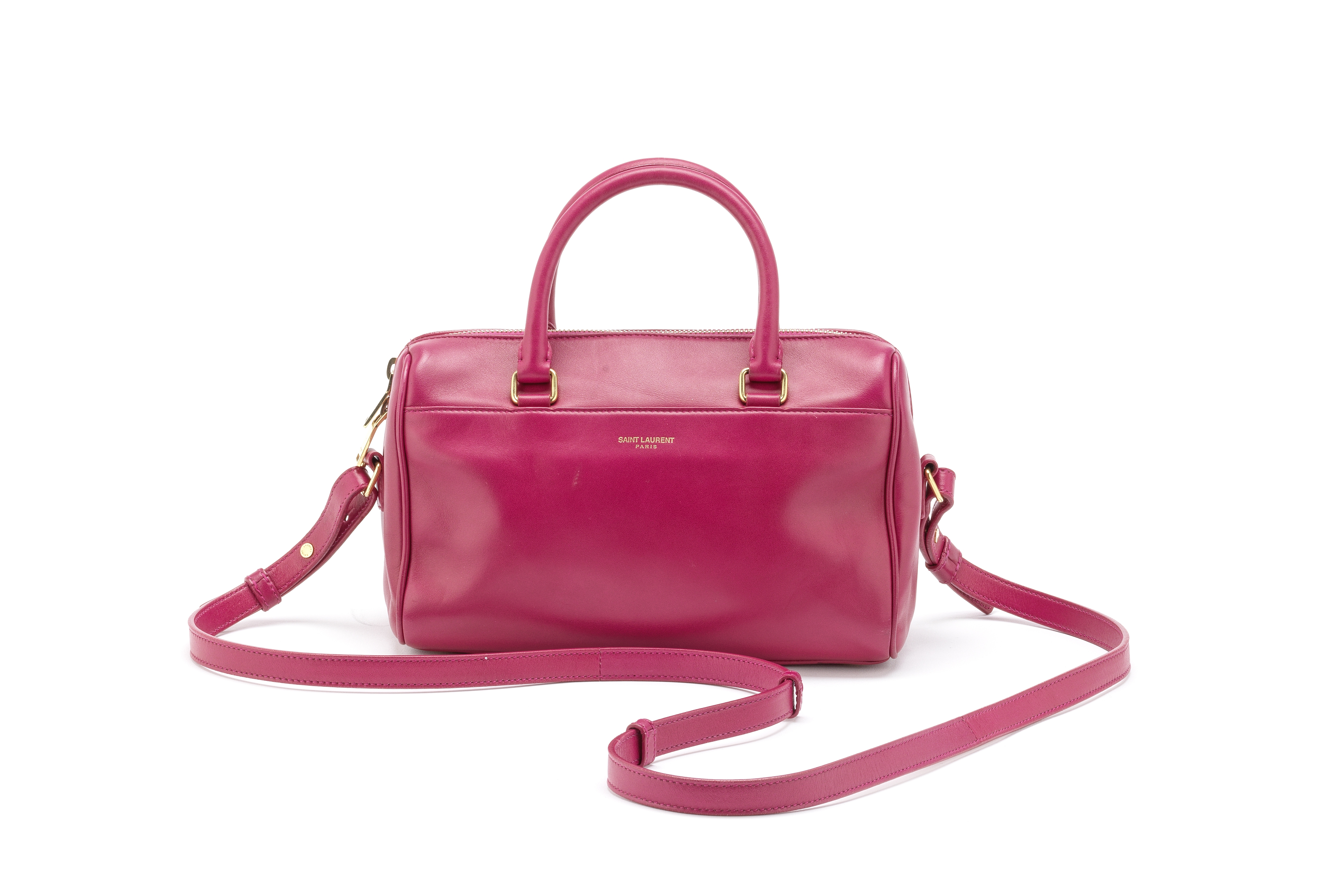 Fuchsia Baby Duffle Bag, Saint Laurent, (Includes dust bag)