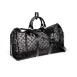 Black Mesh Keepall Bandoulière 50, Virgil Abloh for Louis Vuitton, c. 2019, (Includes padlock, ke...