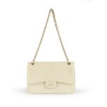 Cream Crocodile Jumbo Double Flap Bag, Chanel, c. 2012-13, (Includes serial sticker and authent...