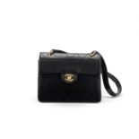 Black Caviar Shoulder Flap Bag, Chanel, c.1997-99, (Includes serial sticker, authenticity card, a...