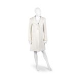 Cream Boucle Long Coat, Chanel, Spring 2005,