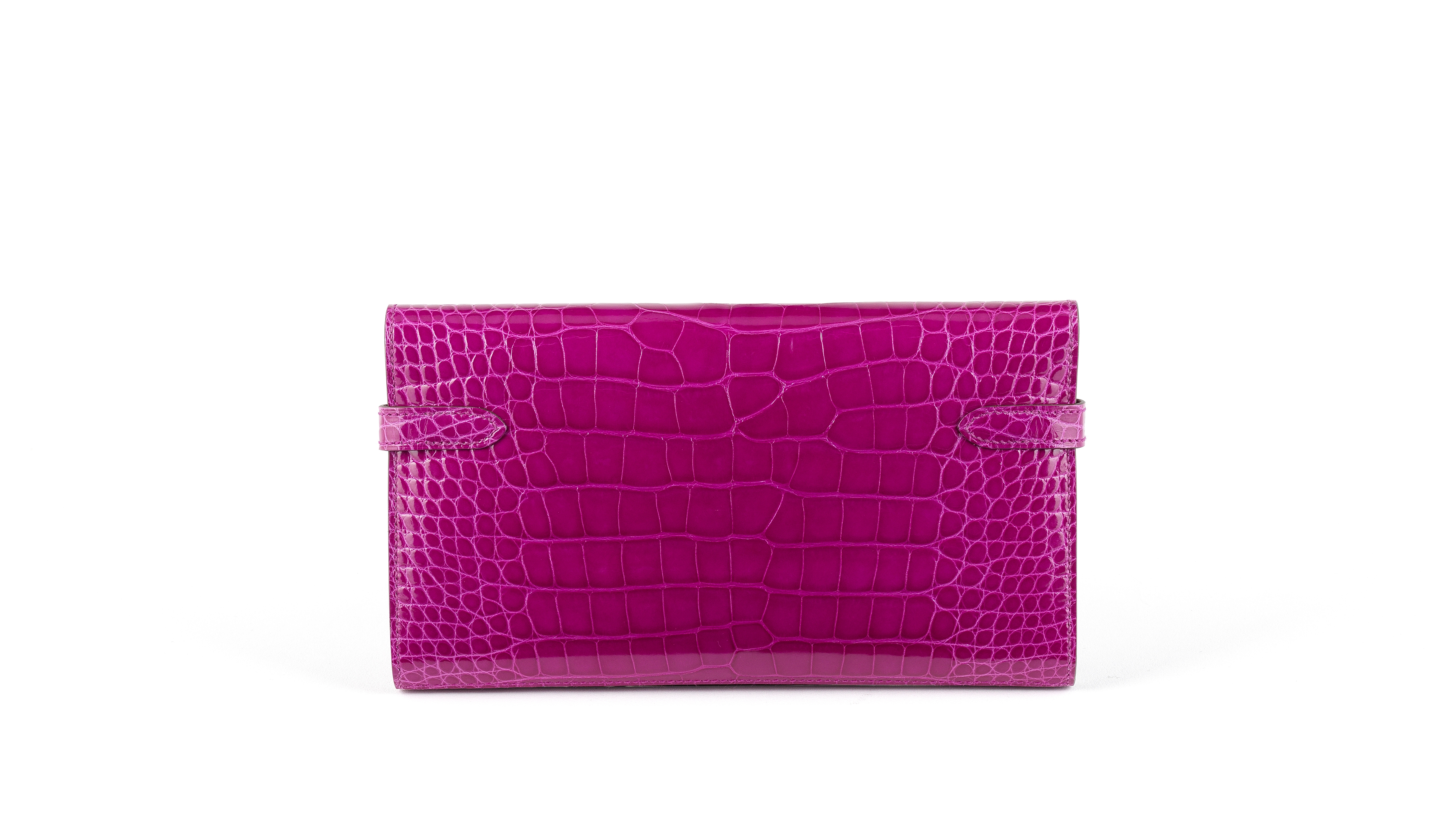 Rose Scheherazade Lisse Alligator Kelly Wallet, Hermès, c. 2017, (Includes box) - Image 2 of 2