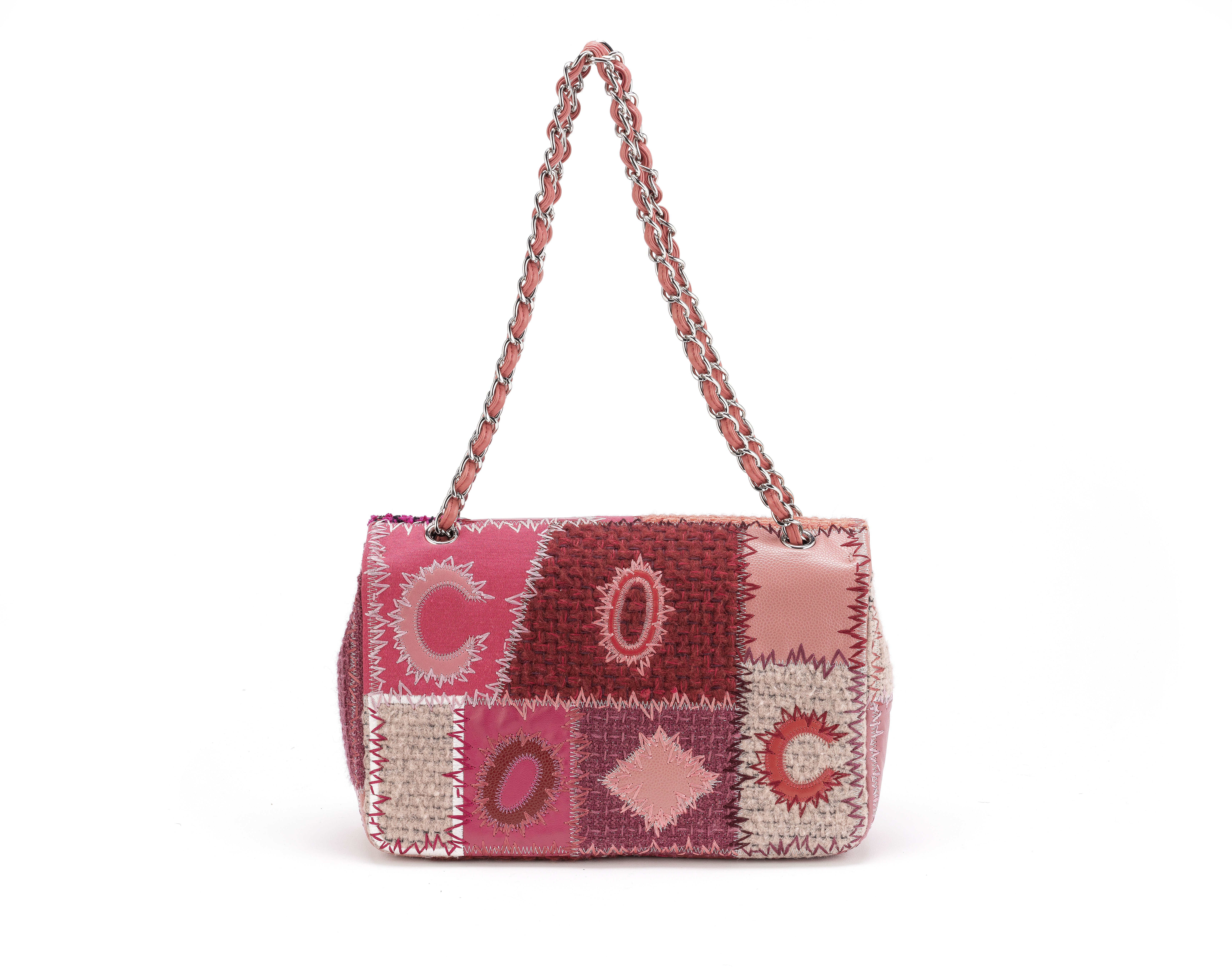 Pink Patchwork Jumbo Single Flap Bag, Chanel, c. 2017, (Includes serial sticker and dust bag) - Image 2 of 2