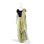 Green Litterature Chiffon Silk Sari, Hermès, limited edition,