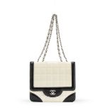 Black and White Square Quilted Flap Bag, Chanel c. 2000-02, (Includes serial sticker and dust bag )