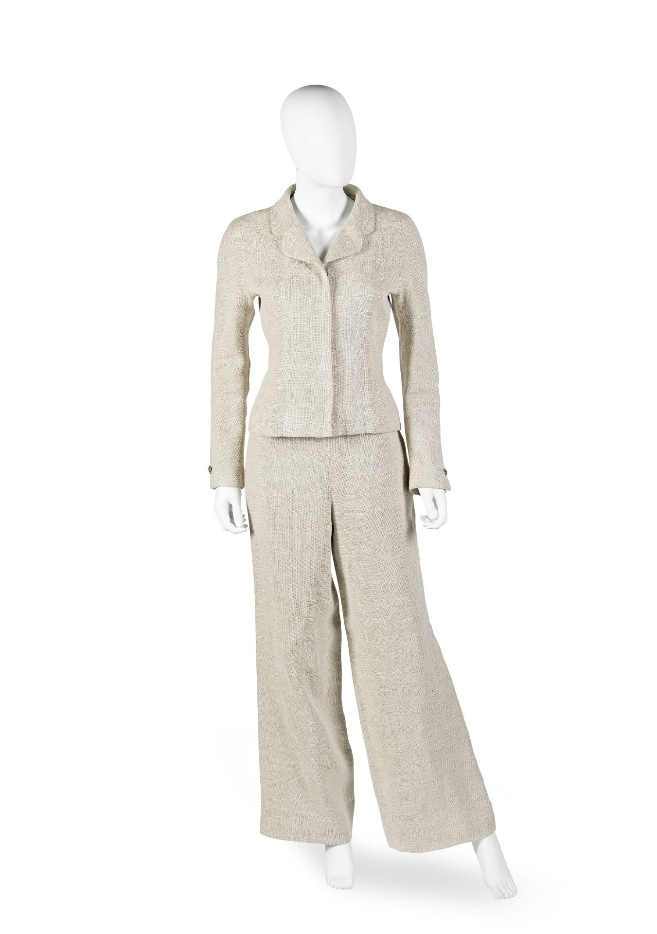 Cream Linen Trouser Suit, Chanel, Cruise 1998,