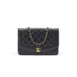 Black Caviar Diana Flap Bag, Chanel, 1991-94, (Includes serial sticker and dust bag)