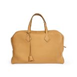 Natural Fjord Victoria Travel Bag 45, Hermès, c. 2019, (Includes padlock, key, cloche, luggage ta...