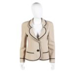 Cream and Black Blazer, Chanel, 1990s,