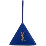 Blue Pyramid Clutch Bag, Yves Saint Laurent, c. 2018, (Includes dust bag)