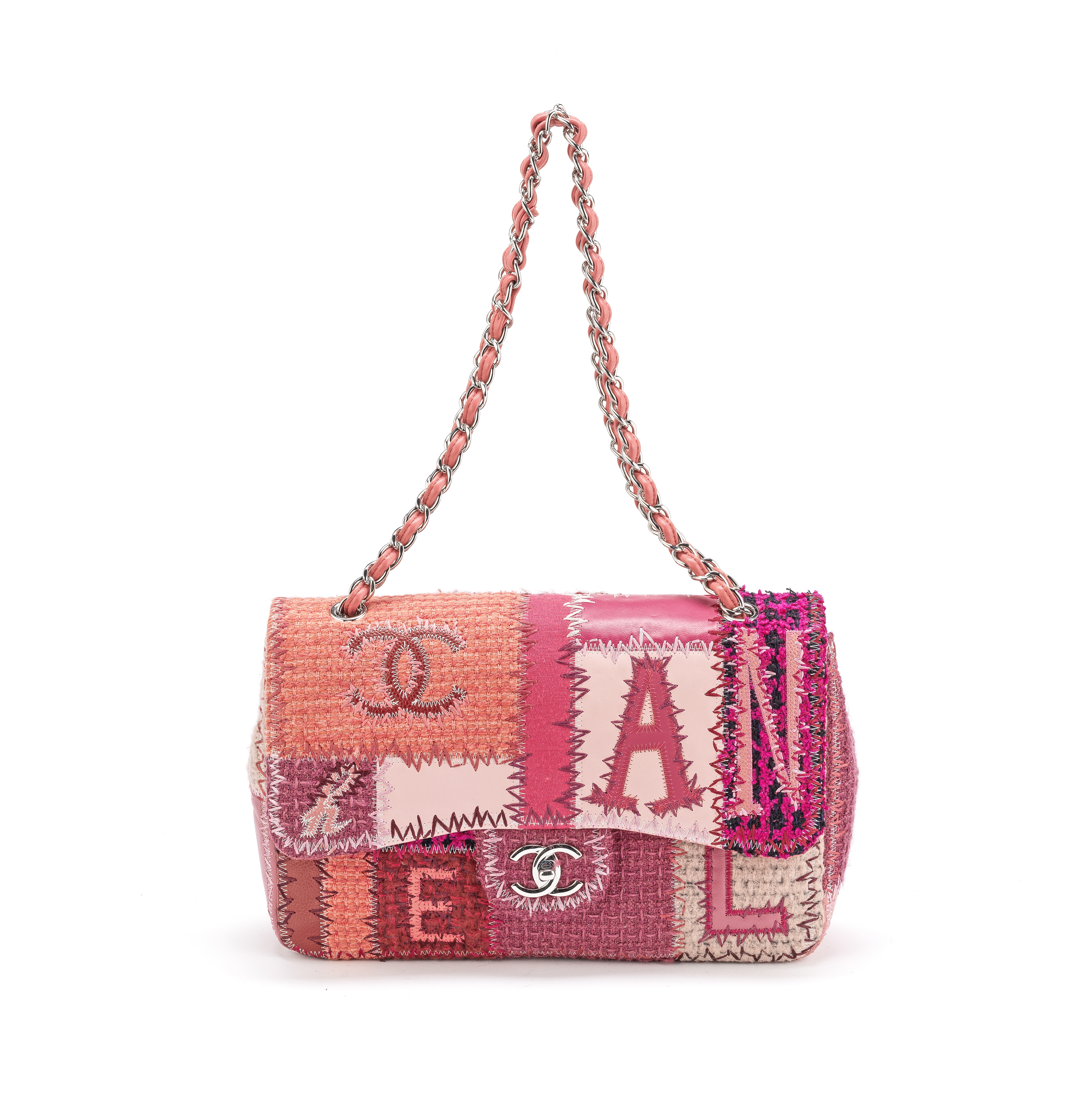 Pink Patchwork Jumbo Single Flap Bag, Chanel, c. 2017, (Includes serial sticker and dust bag)