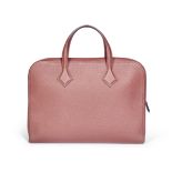 Rouge H Togo Calfskin Victoria Light Briefcase, Hermès, c. 2018, (Includes dust bag)