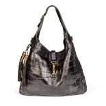 Metallic Crocodile Jackie Large Shoulder Bag, Gucci, (Includes shoulder strap and dust bag)