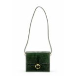 Emerald Green Crocodile Sequana Bag, Hermès, c. 1982,