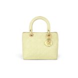 Lime Green Medium Lady Dior, Christian Dior, (Includes shoulder strap and dust bag)