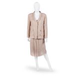 Blush Pink Boucle two-piece Skirt Suit, Chanel, c. 1999 Cruise Collection,