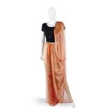 Orange Feux du Ciel Chiffon Silk Sari, Hermès, limited edition,