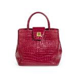 Red Crocodile Bag, Gianni Versace Couture, 1990's (Includes shoulder strap and dust bag)