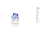 A sapphire and diamond ring