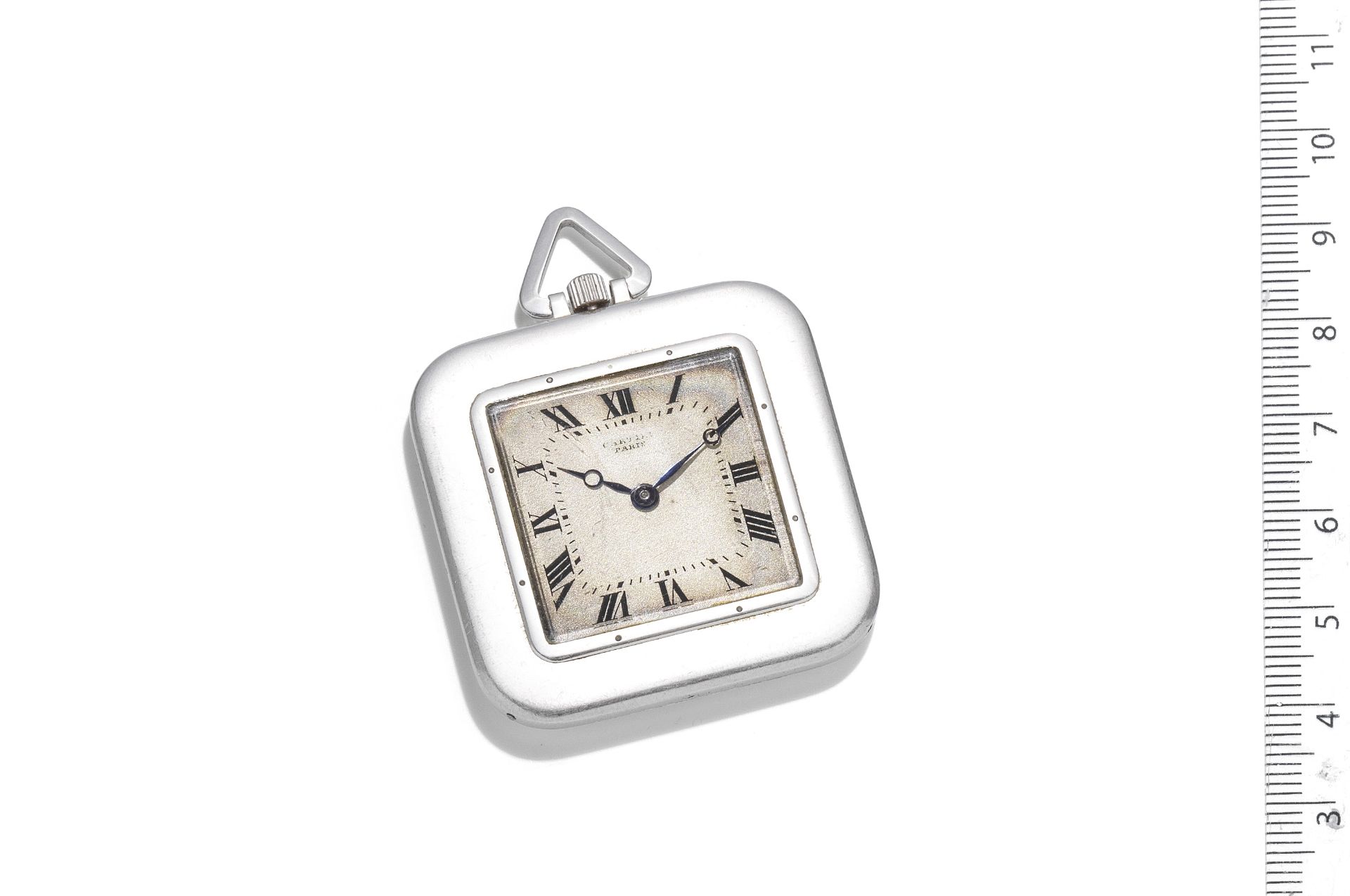 A diamond-set pocket watch, by Cartier,