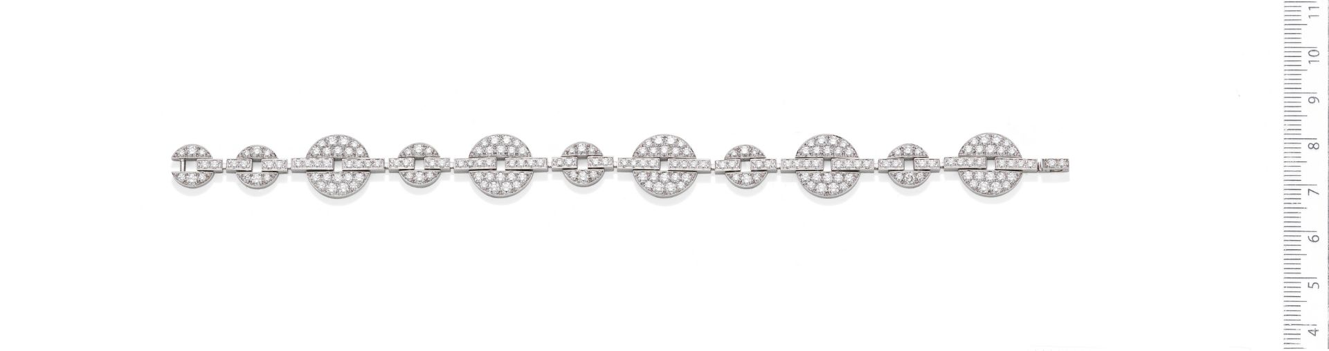 A Diamond 'Himalia' Bracelet and Ring Suite, by Cartier (2) - Image 2 of 2