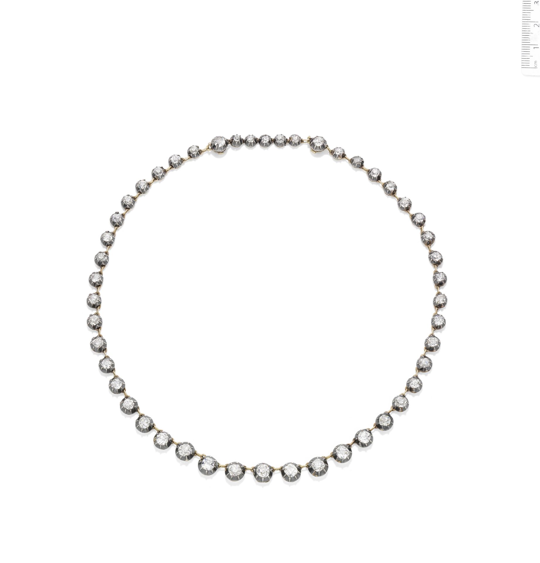 A 19th century diamond rivière necklace - Image 2 of 2