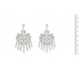 A pair of diamond chandelier earrings, by Graff