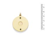 A gold and sapphire cigarillo cutter pendant, By Cartier,