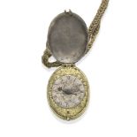 G. Martinot, London. An fine and rare early silver and silver gilt pre-balance spring key wind ov...