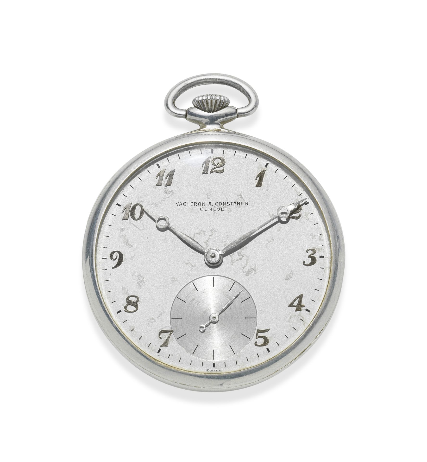 Vacheron & Constantin. A rare and lightweight aluminium keyless wind open face pocket watch Ref: ...