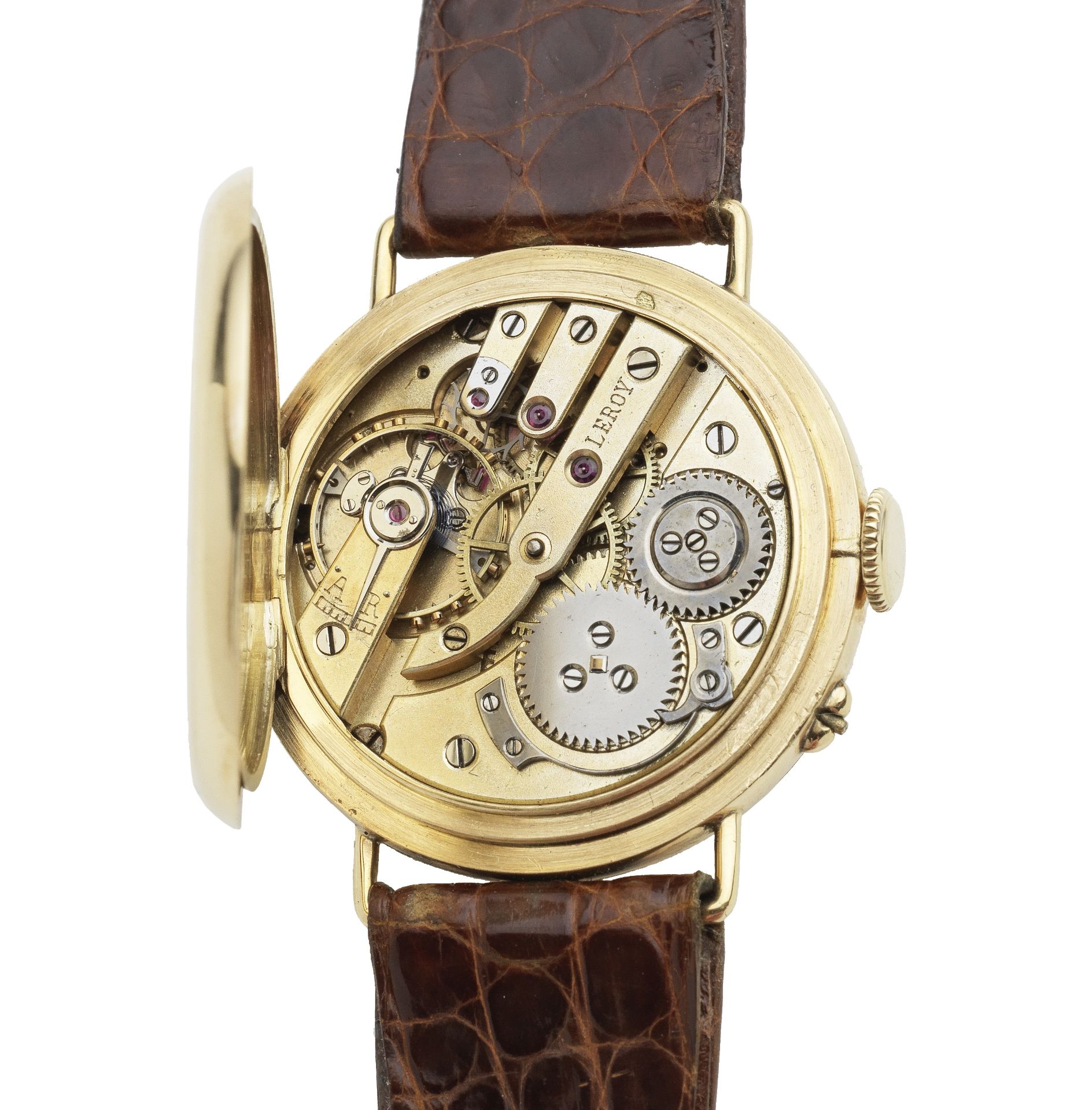 L. Leroy & Cie, Paris. A continental gold manual wind calendar wristwatch Circa 1925 - Bild 2 aus 2