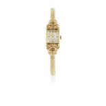 Rolex. A lady's 18K gold manual wind square bracelet watch Precision, Ref: 8219, Circa 1960