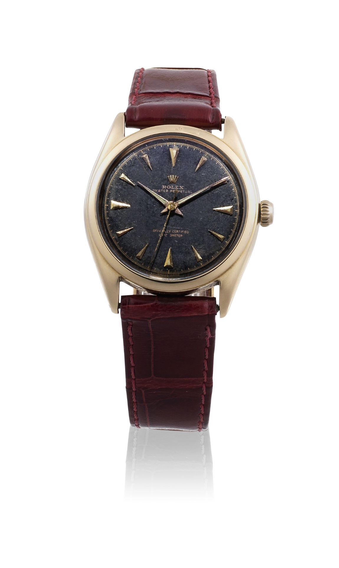 Rolex. An 18K rose gold automatic wristwatch Oyster Perpetual, Ref: 6084, Circa 1951