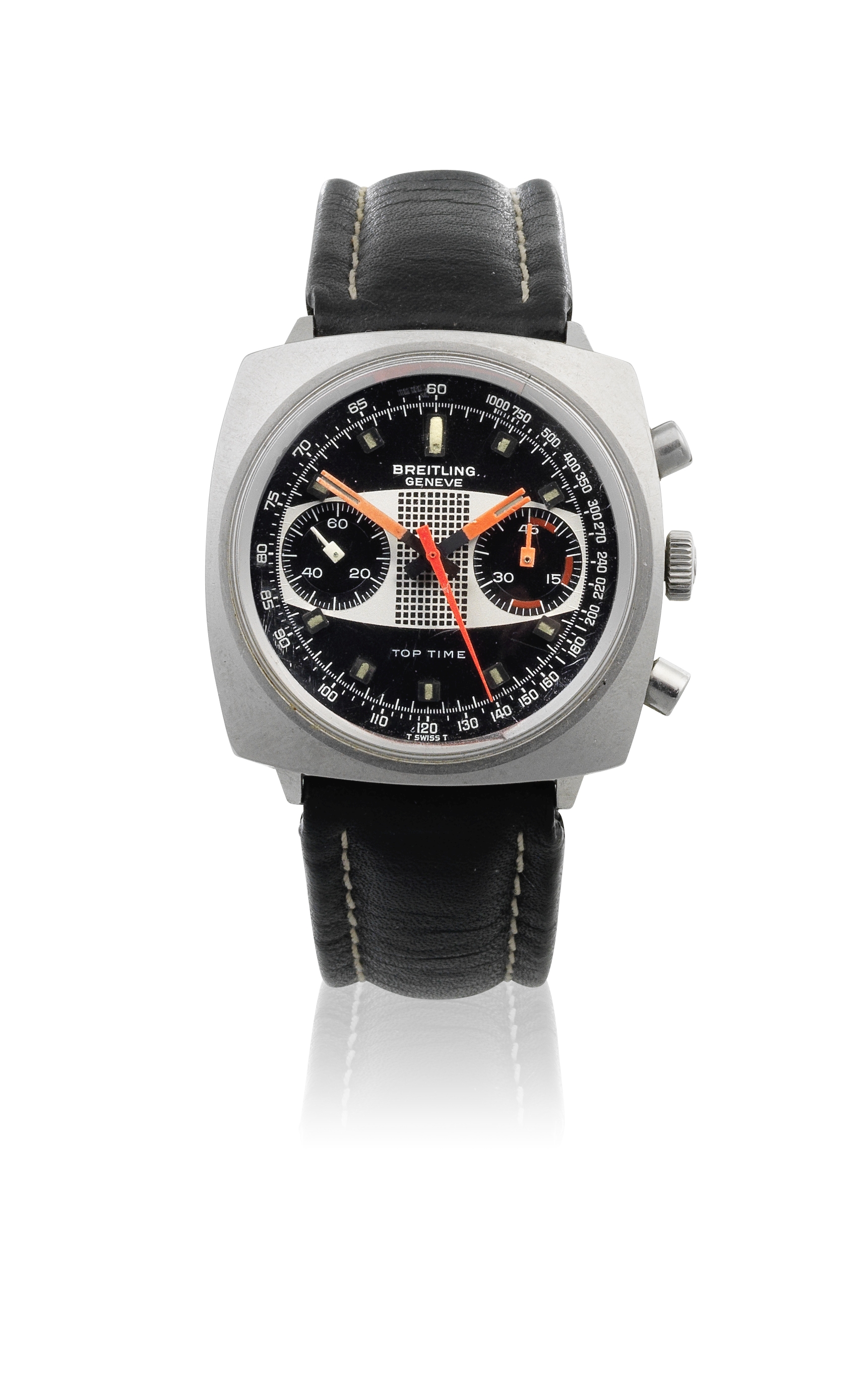 Breitling. A stainless steel manual wind chronograph wristwatch Top Time, Ref: 2211, Circa 1970