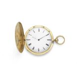 Hauchecorne Jeune, au Havre. A continental gold key wind full hunter pocket watch Circa 1880